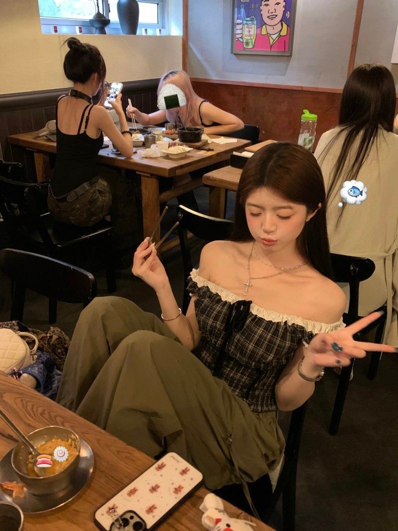 Retro Plaid Off-Shoulder Sleeveless Top – Colorblock Sexy Streetwear Style