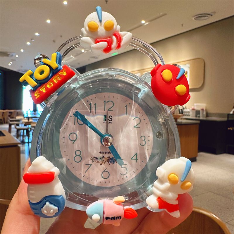 Cute Cartoon Kids Alarm Clock – Silent Bedroom Clock for Boys and Girls