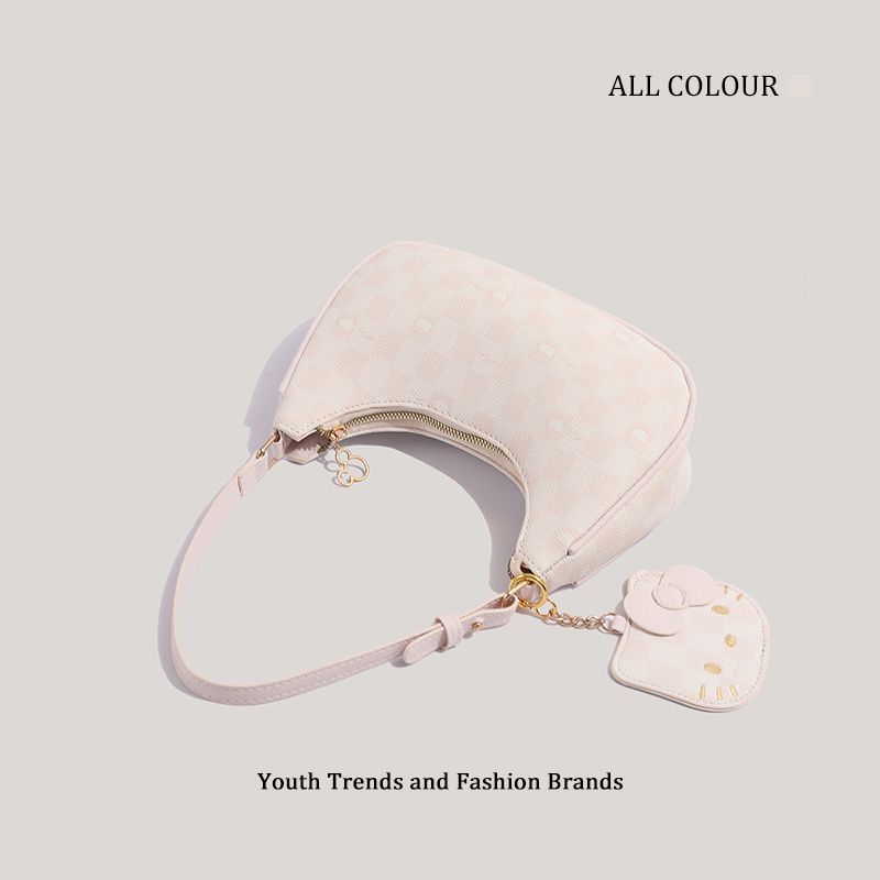 Cuvea Korres Hello Kitty Crescent Shoulder Bag – Korean Style Underarm Purse for Women
