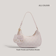Cuvea Korres Hello Kitty Crescent Shoulder Bag – Korean Style Underarm Purse for Women
