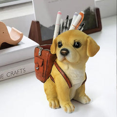 Cute Puppy Pen Holder Desk Decor – Student Stationery Gift for Teachers and Birthdays