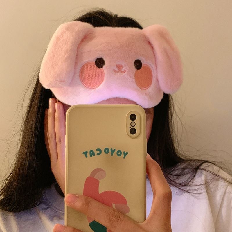 Cute Panda Eye Mask for Sleeping – Soft Plush Light Blocking Sleep Mask
