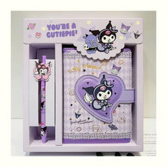 Sanrio Kuromi Cute Notebook Gift Set for Girls