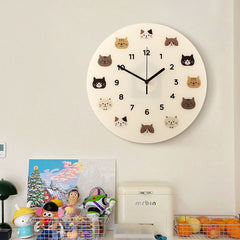 Cute Cartoon Cat Wall Clock – Silent Non-Ticking Quartz Creative Home Decor