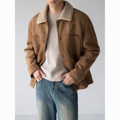 Men’s Faux Shearling Suede Jacket
