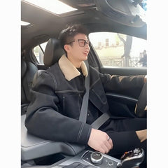 Men’s Faux Shearling Suede Jacket