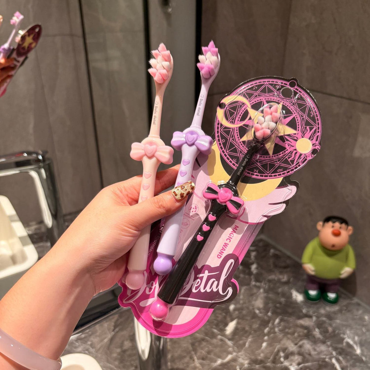 Soft Bristle Antibacterial Fine Bristle Toothbrush with Bow Design