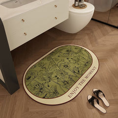 Vintage Quick-Dry Diatomaceous Earth Bath Mat – Absorbent Non-Slip Bathroom Rug.