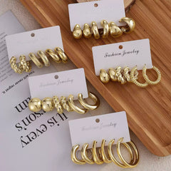 Gold Water Drop Hoop Earrings – Minimalist Luxe Huggie Hoops for WomenGold Water Drop Hoop Earrings