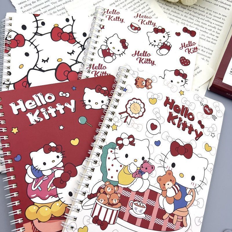 Cute Hello Kitty A5 Spiral Notebook Thick Pages Student Writing Journal