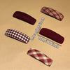 Red Plaid Houndstooth BB Hair Clip Festive Bangs Side Hair Accessory