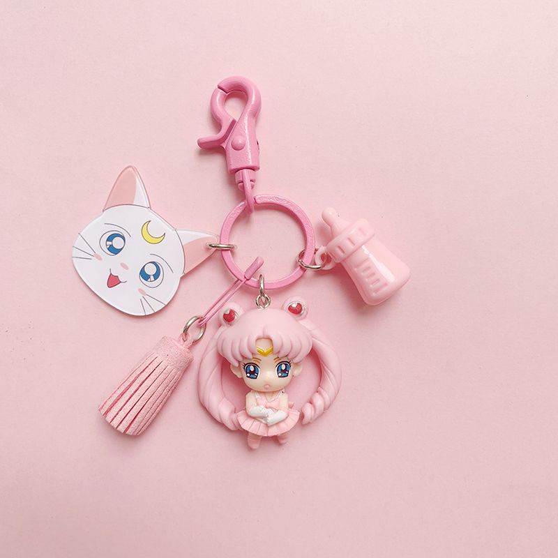 Cute Sailor Moon Keychain – Korean INS Style Girly Car Keychain for Couples