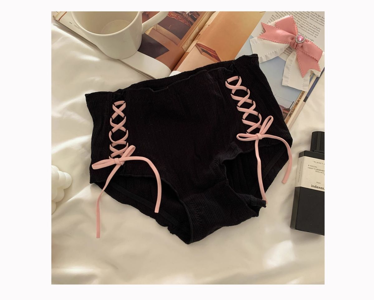 Women's Mid-Rise Cotton Briefs with Bow – Soft, Breathable, Antibacterial Underwear