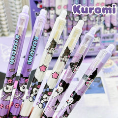 Kuromi Erasable Gel Pen 0.5mm Blue-Black Ink – Aesthetic School Pen for Kids