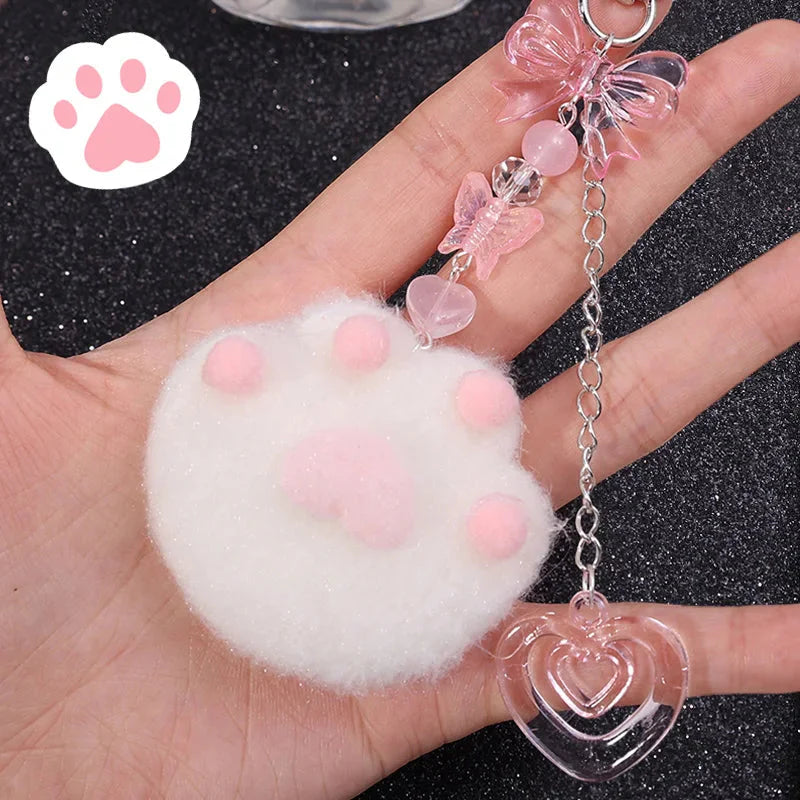 Handmade Plush Gubun Keychain & Phone Charm - Original Beaded Acrylic Chain, Sweet Jewelry for Card Albums