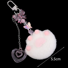 Handmade Plush Gubun Keychain & Phone Charm - Original Beaded Acrylic Chain, Sweet Jewelry for Card Albums