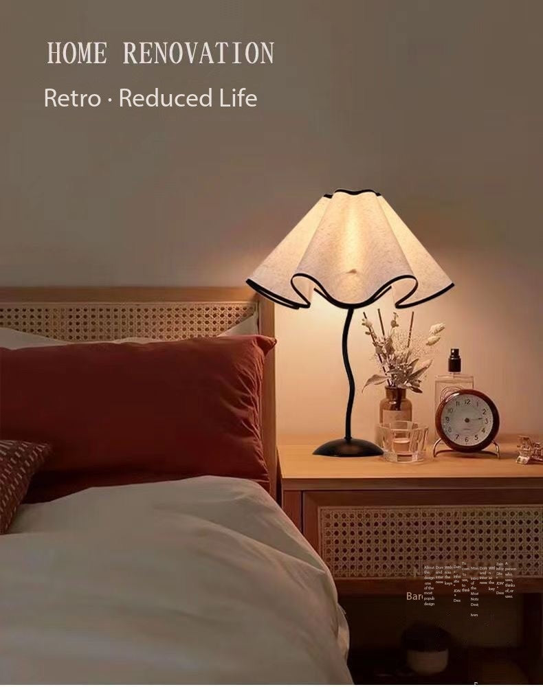 Petal Umbrella Table Lamp – Elegant Minimalist Aesthetic Night Light for Bedroom and Study