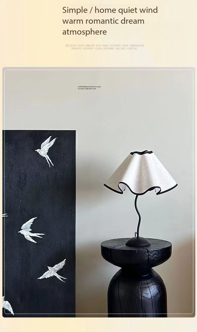 Petal Umbrella Table Lamp – Elegant Minimalist Aesthetic Night Light for Bedroom and Study
