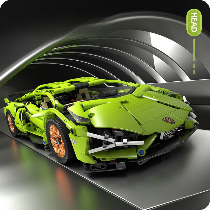 1:14 Lamborghini RC Sports Car Building Blocks – Educational Toy for Boys