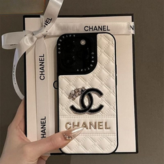 Luxury Chanel Style Leather iPhone Case, High-End, Personalized