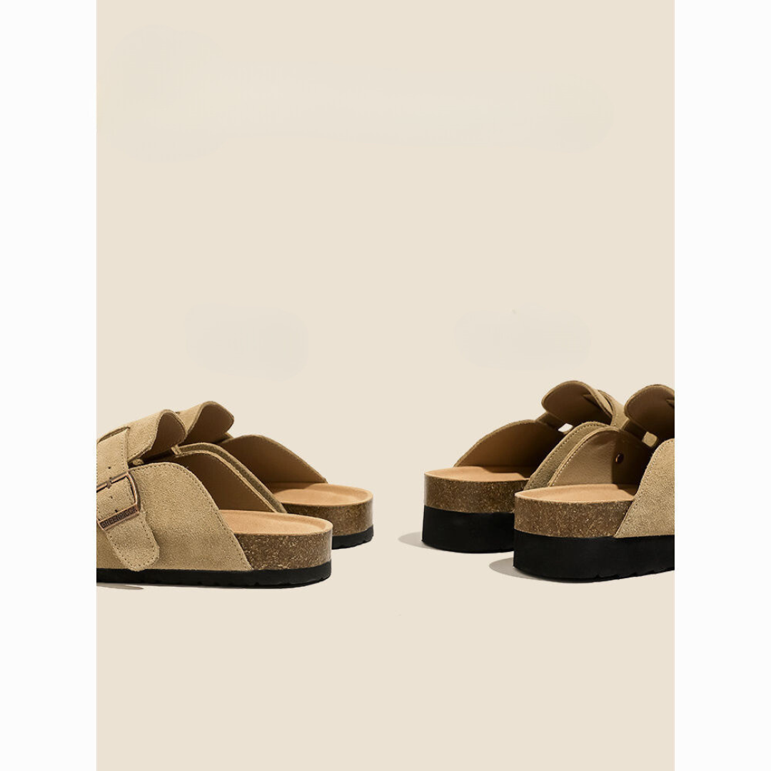 Women’s Platform Birken Clogs - Soft Cork Thick-Soled Slip-Ons