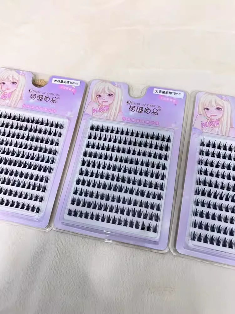 Enhance Your Gaze with Little Devil False Eyelashes - 10 Rows of Cute, Natural-Thick, Thin Stem Eyelashes for a Large Capacity Boost in Style!